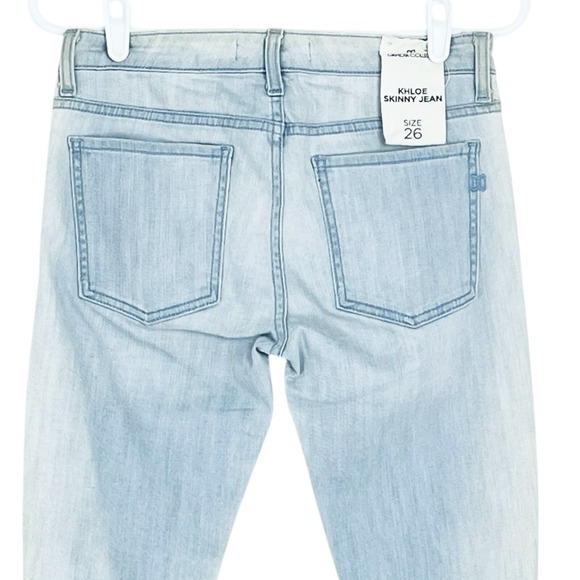 DAKOTA Collective Womens Khloe Blue Skinny Jeans Size 26 Distressed Low Rise NWD - Picture 4 of 14